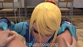 TRUE FACIALS SAMUS With Cumshot Blowjob