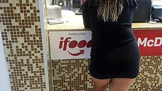 Paty Bumbum Sucks Monster Cock in Mall Bathroom