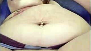 chubby girl enjoys her milk swallow session