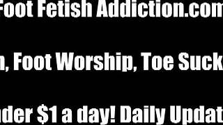 suck my sweet pedicured toes while i dominate you with feet fetish