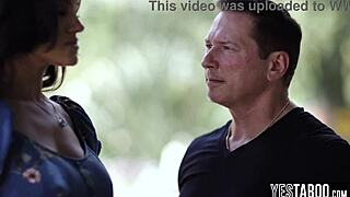 Busty Milf and Hubby Punish Teen 18+ Neighbor with Double Penetration