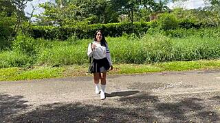 University girl easily gives in fucks and cheats on long-distance boyfriend with stranger