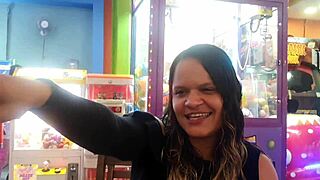 Paty Bumbum Sucks Monster Cock in Mall Bathroom