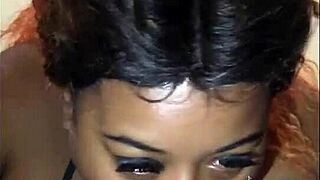 deepthroat slut handles big black cock