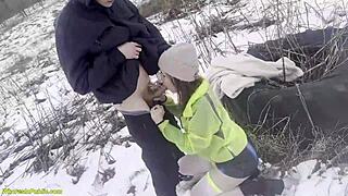 My horny girlfriend get's deep fuck'd in public!