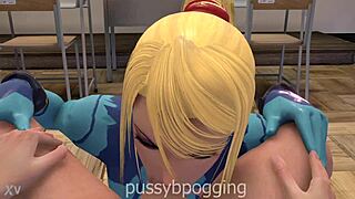 TRUE FACIALS SAMUS With Cumshot Blowjob