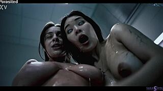 alien breeding - horny girls having hardcore 69 with lots of pussy eating & scissoring at hospital