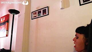 Naughty babysitter teases with her stunning body in solo show