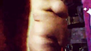 Bound bbw wife in front of window