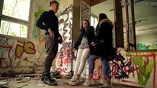 german friends julia parker maria gail risk ffm threesome at lost place