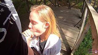 Vicky Sixxx Sucks in Public!