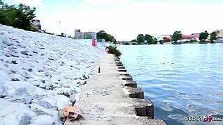 German Scout Picks Petite Teen for First Street Fuck