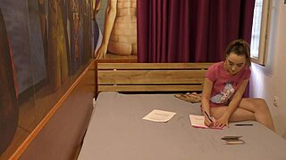 Petite Alice Flashes Tight Shaved Pussy And Naked Ass