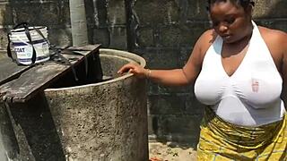 Bbw Alpha Baddie Got Her Fat Ass Fucked Outdoor By The Wellspring