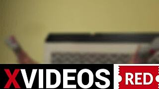 Look at the mature milf masturbating alone, flashing her big ass and natural tits, clothes ripped