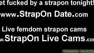 She notices he needs a hard pegging session