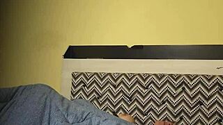 Look at the mature milf masturbating alone, flashing her big ass and natural tits, clothes ripped