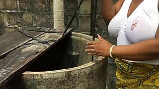 Bbw Alpha Baddie Got Her Fat Ass Fucked Outdoor By The Wellspring