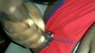 Sloppy Ebony Blowjob Deepthroat Cum