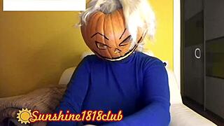 happy halloween pervs, big boobs pumpkin cam recorded