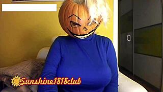 happy halloween pervs, big boobs pumpkin cam recorded