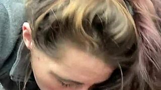 Hooker sucks cum off dick