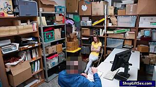 Skinny Shoplifter Pounded by Officer