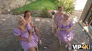 vip4k bride was fucked hard and got anal creampie while guests were watching