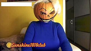 happy halloween pervs, big boobs pumpkin cam recorded