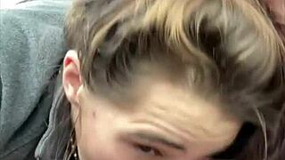 Hooker sucks cum off dick