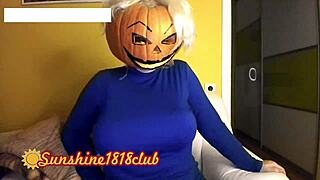 happy halloween pervs, big boobs pumpkin cam recorded