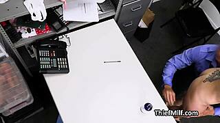 Titty fucking suspects with lubed boobies in the backroom