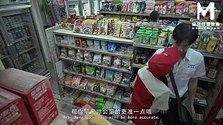 Modelmedia Asia features sex at work with clerk