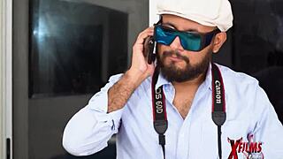 joven venezolana tetona undergoes porn casting at boyfriend's insistence voyeur style