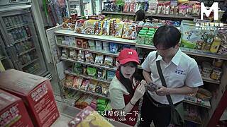 Modelmedia Asia features sex at work with clerk