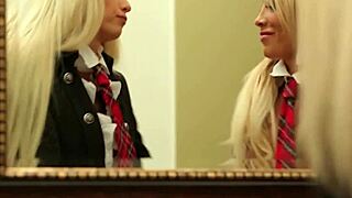 Busty Blonde Tasha Reign and Lusty Friend in Sexy Pijama Party Orgy