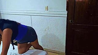 fucking with the bill collector my cuckold husband didnt leave me any money i pay the fee by getting fucked by the guy i suck his cock and we fuck me in my family bed milf hotwife latina