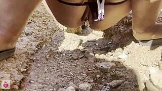 public pissing compilation in nature traveling pov free