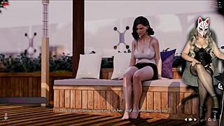 ms denvers plays naughty game in stockings outdoors