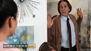 Destiny Cruz sucks Steve Holmes' cock to show gratitude, Gizelle Blanco wants a turn?