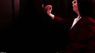 Young student sucks cock through the gloryhole