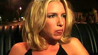 they fuck in the car in front of the driver, blonde cougar deepthroats and swallows