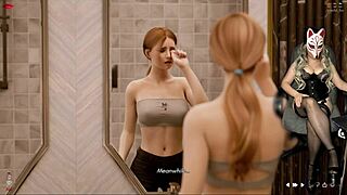 ms denvers plays naughty game in stockings outdoors