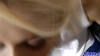 Shaved Czech babe blows old British man then gets fucked