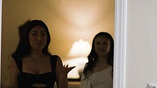 Brunette Babe's Intense Final Lesbian 69 With Hairy Beaver In Old Room