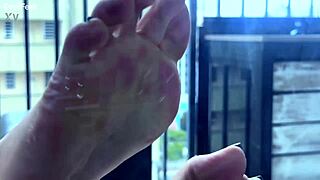 Miss bimby intensely teases with her stilettos, dominating the pov scene