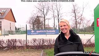 Takevan pussy cum cover for glassed blonde teacher at lunch break