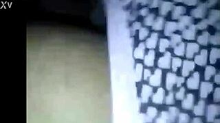 A shemale pulls aside panties to fuck the cholita.