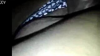 A shemale pulls aside panties to fuck the cholita.