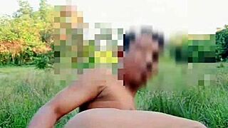 myanmar gay twink gets naked anal in the forest